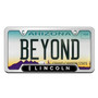 Lincoln in 3D Black Finish 50 States Chrome Stainless Steel License Plate Frame