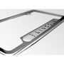 Lincoln Nautilus in 3D Silver Finish 50 States Gloss Black Stainless Steel License Plate Frame