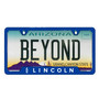 Lincoln Blue Carbon Fiber Texture ABS Plastic 50 States License Plate Frame
