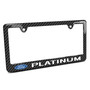 Ford F-150 Platinum Black Carbon Fiber Look ABS Plastic License Plate Frame