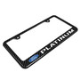 Ford F-150 Platinum Black Carbon Fiber Look ABS Plastic License Plate Frame