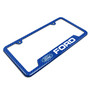 Ford Logo Blue Carbon Fiber Texture ABS Plastic 50 States License Plate Frame