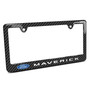 Ford Maverick Black Carbon Fiber Look ABS Plastic License Plate Frame