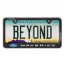 Ford Maverick Black Carbon Fiber Look ABS Plastic License Plate Frame