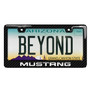 Ford Mustang 3d Chrome Emblem Real Carbon Fiber ABS Plastic License Plate Frame
