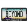 Ford Mustang Mach-E Black Carbon Fiber Look ABS Plastic License Plate Frame