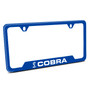 Ford Mustang Cobra Blue Carbon Fiber Texture ABS Plastic 50 States License Plate Frame