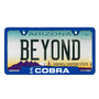 Ford Mustang Cobra Blue Carbon Fiber Texture ABS Plastic 50 States License Plate Frame