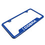 Ford Mustang Cobra Blue Carbon Fiber Texture ABS Plastic 50 States License Plate Frame