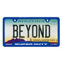 Ford Super-Duty Blue Carbon Fiber Texture ABS Plastic 50 States License Plate Frame