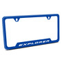 Ford Explorer Blue Carbon Fiber Texture ABS Plastic 50 States License Plate Frame