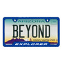 Ford Explorer Blue Carbon Fiber Texture ABS Plastic 50 States License Plate Frame
