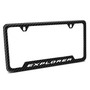 Ford Explorer Black Carbon Fiber Texture ABS Plastic 50 States License Plate Frame
