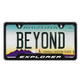Ford Explorer Black Carbon Fiber Texture ABS Plastic 50 States License Plate Frame