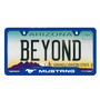 Ford Mustang Blue Carbon Fiber Texture ABS Plastic 50 States License Plate Frame