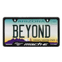 Ford Mustang Mach-E Black Carbon Fiber Texture ABS Plastic 50 States License Plate Frame