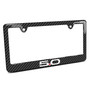 Ford Mustang 5.0 Black Carbon Fiber Look ABS Plastic License Plate Frame