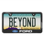 Ford Logo Black Carbon Fiber Look ABS Plastic License Plate Frame