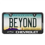 Chevrolet Black Logo Black Carbon Fiber Look ABS Plastic License Plate Frame