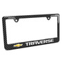 Chevrolet Traverse Black Carbon Fiber Look ABS Plastic License Plate Frame