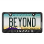 Lincoln Black Carbon Fiber Look ABS Plastic License Plate Frame
