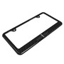 Lincoln Black Label Black Carbon Fiber Look ABS Plastic License Plate Frame