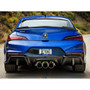 Acura Blue Carbon Fiber Texture ABS Plastic Open Corners License Plate Frame