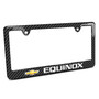 Chevrolet Equinox Black Carbon Fiber Look ABS Plastic License Plate Frame