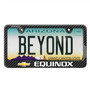 Chevrolet Equinox Black Carbon Fiber Look ABS Plastic License Plate Frame