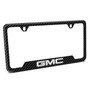 GMC Black Carbon Fiber Texture ABS Plastic 50 States License Plate Frame
