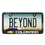 Chevrolet Colorado Black Carbon Fiber Look ABS Plastic License Plate Frame