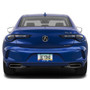 Acura TLX Blue Carbon Fiber Texture ABS Plastic Open Corners License Plate Frame