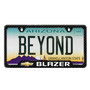 Chevrolet Blazer Black Carbon Fiber Texture ABS Plastic 50 States License Plate Frame