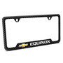 Chevrolet Equinox Black Carbon Fiber Texture ABS Plastic 50 States License Plate Frame