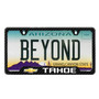 Chevrolet Tahoe Black Carbon Fiber Texture ABS Plastic 50 States License Plate Frame