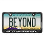 Chevrolet Corvette C8 Stingray Black Carbon Fiber Look ABS Plastic License Plate Frame