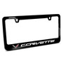 Chevrolet Corvette C7 Black Metal License Plate Frame