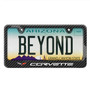 Chevrolet Corvette C6 Black Carbon Fiber Look ABS Plastic License Plate Frame