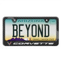 Chevrolet Corvette C8 Black Carbon Fiber Look ABS Plastic License Plate Frame