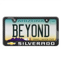 Chevrolet Silverado Black Carbon Fiber Look ABS Plastic License Plate Frame