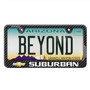 Chevrolet Suburban Black Carbon Fiber Look ABS Plastic License Plate Frame