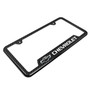 Chevrolet Black Logo Black Carbon Fiber Texture ABS Plastic 50 States License Plate Frame