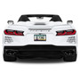 Chevrolet Corvette C8 Black Carbon Fiber Texture ABS Plastic 50 States License Plate Frame