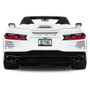 Chevrolet Corvette C8 Stingray Black Carbon Fiber Texture ABS Plastic 50 States License Plate Frame