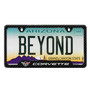 Chevrolet Corvette C5 Black Carbon Fiber Texture ABS Plastic 50 States License Plate Frame
