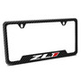 Chevrolet Camaro ZL1 Black Carbon Fiber Texture ABS Plastic 50 States License Plate Frame