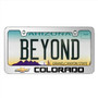 Chevrolet Colorado in 3D on Mirror Chrome Metal License Plate Frame