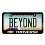 Chevrolet Traverse UV LED Printed on Black Metal License Plate Frame