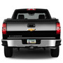 Chevrolet Silverado UV LED Printed on Black Metal License Plate Frame