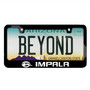 Chevrolet Impala UV LED Printed on Black Metal License Plate Frame